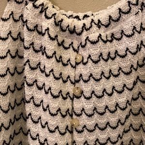 Texture & Thread Madewell black and white tank crop top like - size M